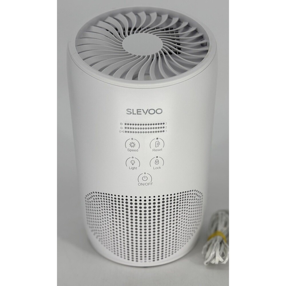 SLEVOO BS-03 H13 True HEPA Air Purifier 3-Speed White w/ Filter & Adapter